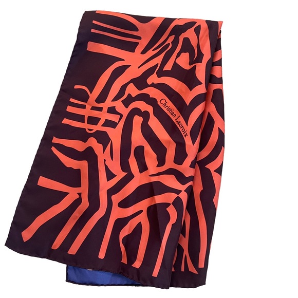Christian Lacroix Accessories - Christian Lacroix silk scarf in contrasting abstract design.